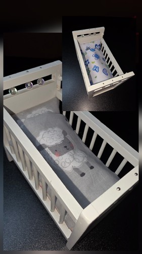 Dolls house cot bedding - 2,