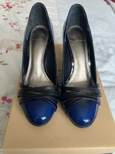 Carvela Electric Blue Shiney Court Shoes Size Uk4 EU37