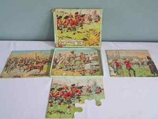 Antique Victorian Puzzle Box Ernest Nister Our Soldiers Illustrated Dutton c1900