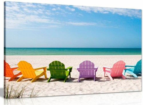 Beach chairs canvas wall - chairs,