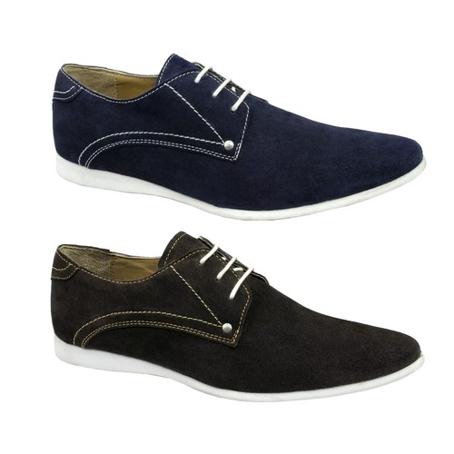 Mens suede lace shoes navy - lace-up,
