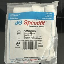 JG Speedfit Push-fit Reducer - 28mm x 22mm PEM062822W - Brand New - Pack of 5