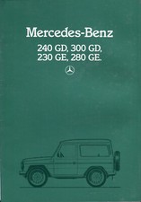 Mercedes-Benz 240GD 300GD 230GE 280GE G-Wagen French market sales brochure 1984