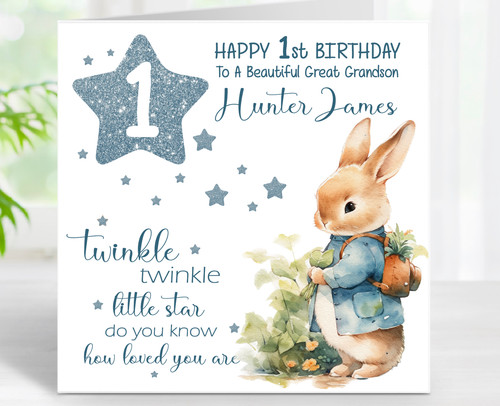 Personalised birthday card 1st - personalised,
