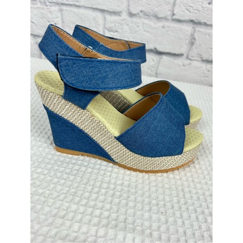 Hengshu denim platform wedge - hengshu,
