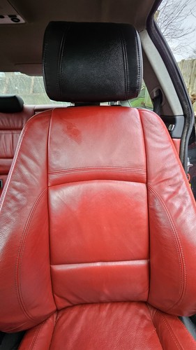 Bmw red leather seats heated - leather, (heated