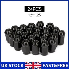 For Nissan Navara [D40] 04-15 on Aftermarket Wheels Wheel Nuts (24) Black UK