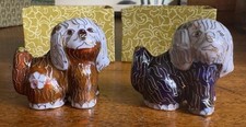 Pair of Cloisonné Enamel Dog
