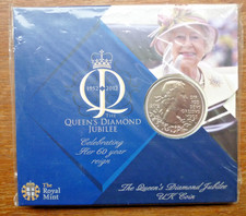 2012 The Queen's Diamond Jubilee £5 Coin Pack. BUNC Royal Mint