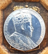 925 Silver Medal to Celebrate 1902 Coronation of Edward VII & Queen Alexandra