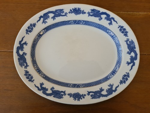 Cauldon blue chinese dragon - blue,