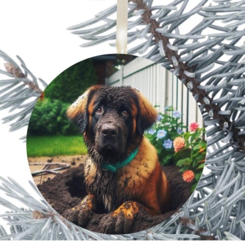 Leonberger dog hanging - dog, bauble