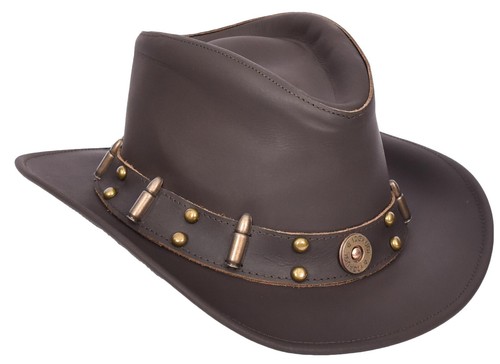 Real leather cowboy - leather, hat