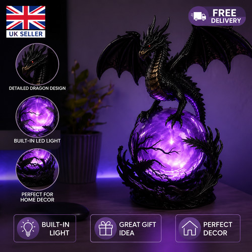 Gothic dragon led crystal - dragon,