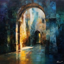 Leonid Afremov SACRED MARKET