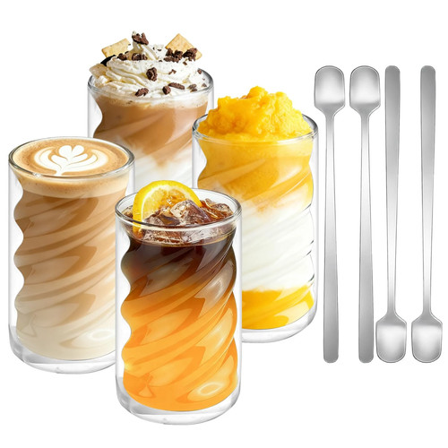 Set latte glasses - glasses,