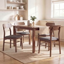 Set of 4 Wooden Dining Chairs