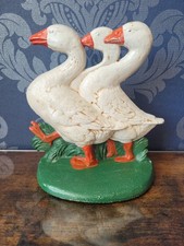 Cast Iron Door Stop Three Geese Walking CN 35