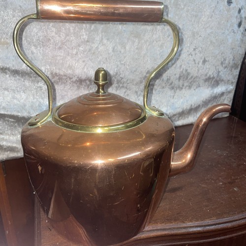 Large vintage copper kettle - large,