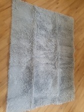 Brand New Silver Grey Faux Fur Rug 163cm X 118cm