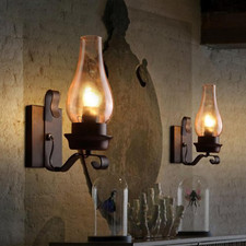 Rustic Vintage Wall Sconce Set
