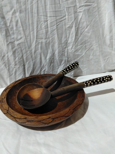Vintage african olive wood and - vintage,