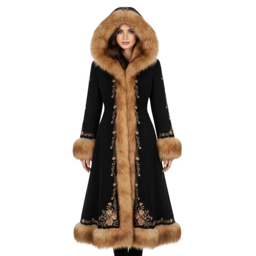 Vintage 70s black afghan coat - black,