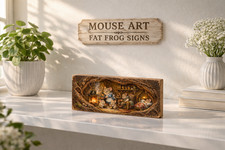 Mouse Art on a wooden plaque