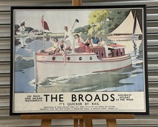 London & North Eastern Railway (LNER) Poster Advertising To The Norfolk Broads