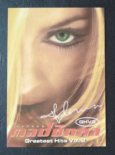 17775 madonna autograph card - madonna,