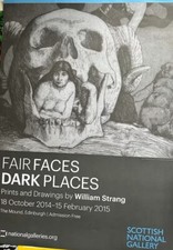 WILLIAM STRANG FAIR FACES DARK PLACES 2014-2015 EXHIBITION POSTER - NEW