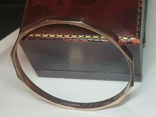 Vintage 9ct rose gold bangle - 9ct,