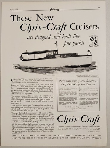 1931 print chris craft 36 - chris-craft,