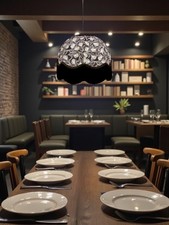 Feather print fabric table