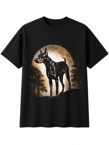 Greyscale doberman - doberman, in