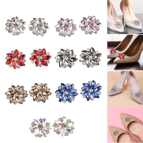 Rhinestone shoe clips - 2x,