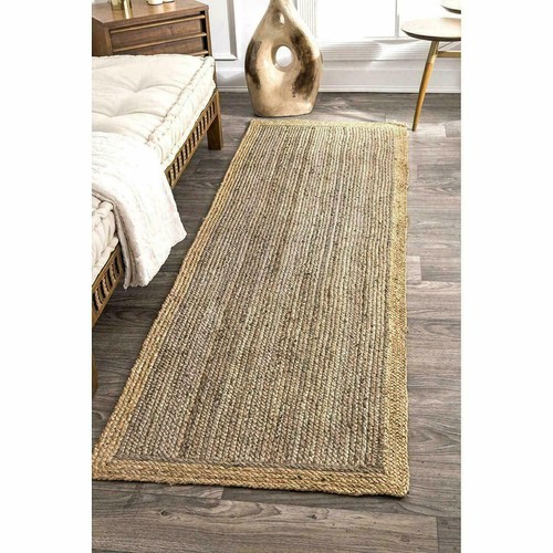 Braided jute rug runner rustic - rug,