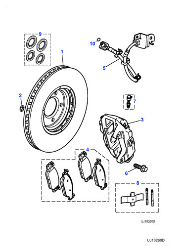 Jaguar brake pad pin - brake,
