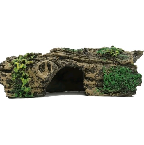 Ceramic nature log large fish - log,