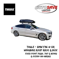 THULE - Roof Bars & Roof Box BUNDLE for BMW F36 Grand Coupe 4dr (2014-20) ~360L~