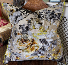 DESIGNERS GUILD FABRIC CUSHION COVER MARTINEAU ZINC  VARIOUS SIZES FURNISHINGS
