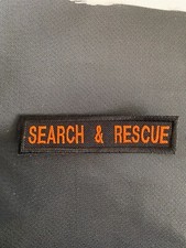 SEARCH AND RESCUE COASTGUARD Morale Patch Hook Backing 100x25mm