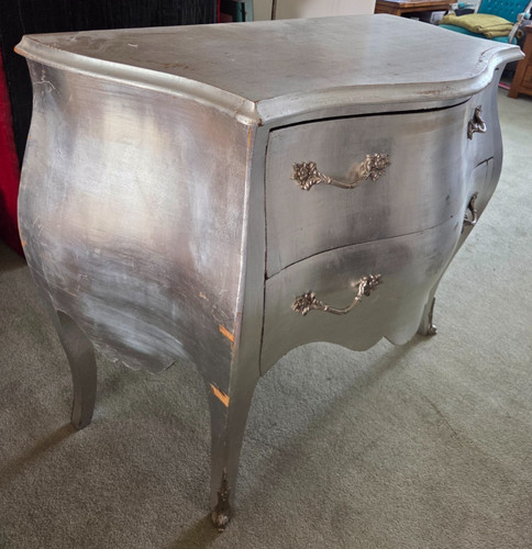 Silver ornate wooden chest - chest, of