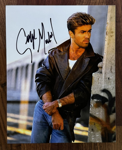 George michael signed 8x10 - michael,