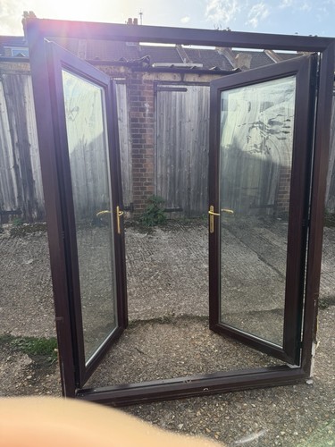 Upvc french doors rose wood - upvc,