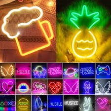 LED Neon Sign Light Moon Night
