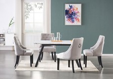 Light Grey Velvet Dining