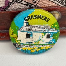Vintage Badge GRASMERE Dove Cottage Cumbria Lake District Pin Button Badge 