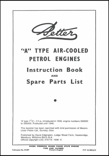 Petter stationary engine - a,