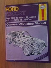 Ford Escort Mk3 Haynes Manual 1980 to 1984 XR3 XR3i Van Hatchback Estate